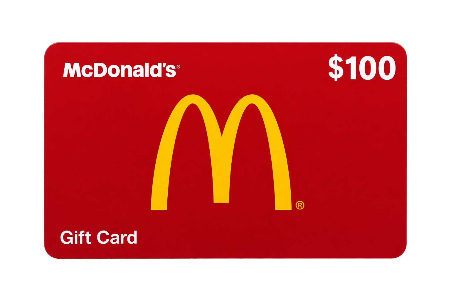 $100 McDonald's gift card reward